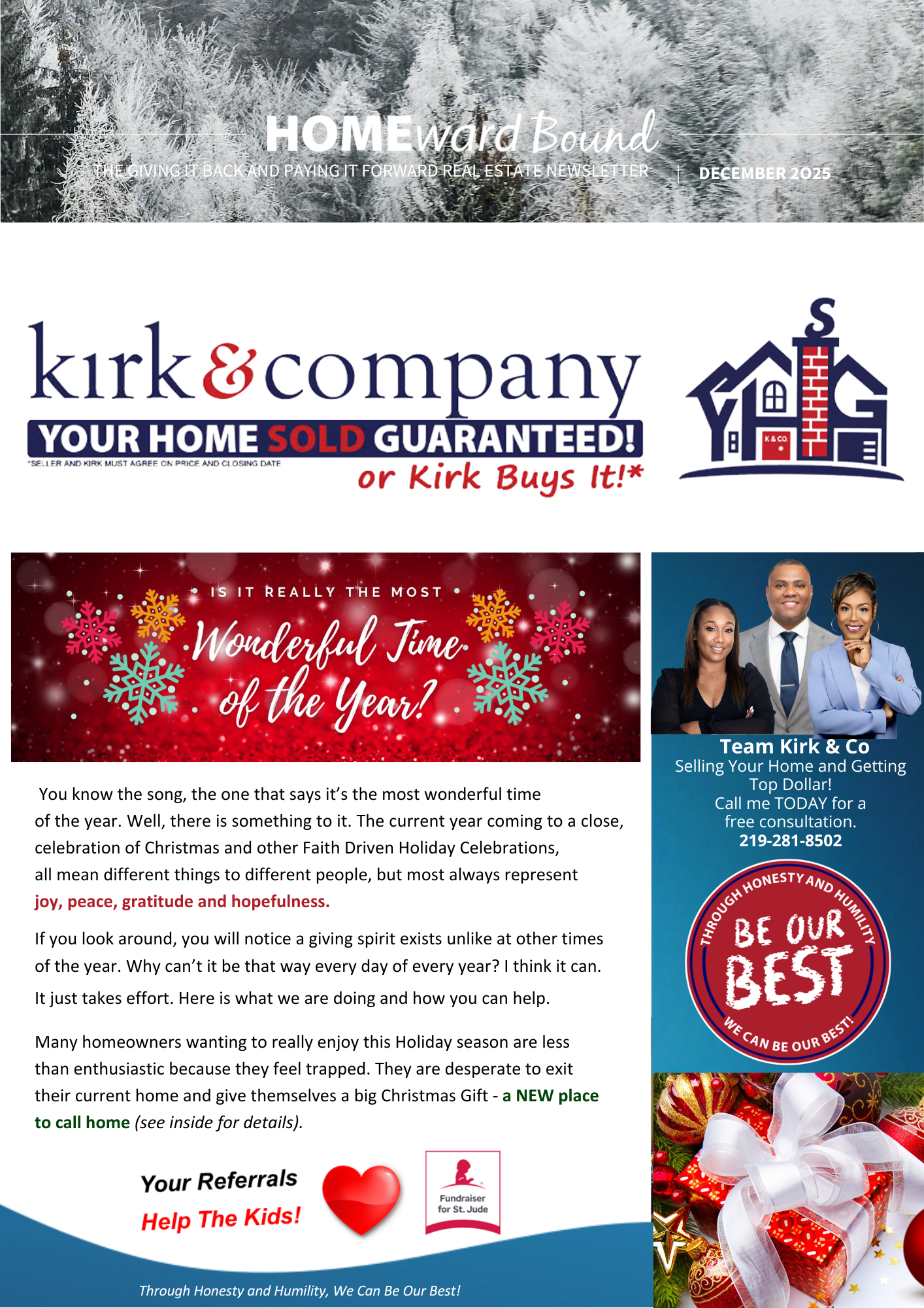 December 2025 Homeward Bound Newsletter - Tis the Season!